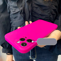 1DS nowy kwadratowy płynny silikonowy futerał na telefon dla iPhone 11 12 13 Pro Max Mini X XS Max XR 7 8 Plus SE2 pełna osłona obiektywu 5